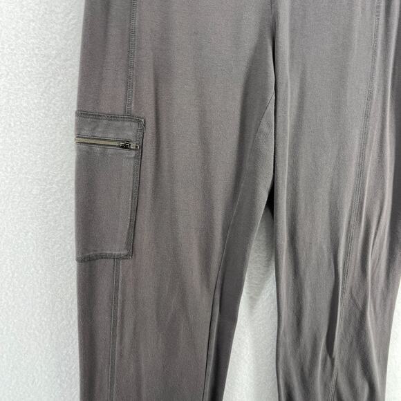 EILEEN FISHER Pants M Stretch Organic Cotton Jersey Jogger Pull On Gray USA - Picture 9 of 16